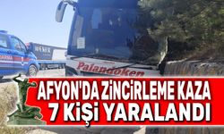 Afyon'da Yolcu otobüsü, tır, otomobil birbirine girdi: 7 yaralı