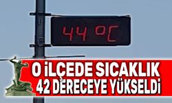 O ilçede sıcaklık 42 dereceye kadar yükseldi