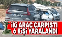 Afyon'da iki araç çarpıştı, 1'i ağır 6 yaralı