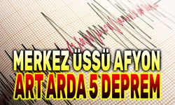Afyon'da depremler devam ediyor, art arda 5 deprem!..