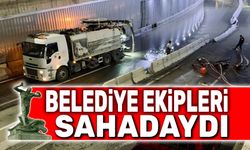 Belediye ekipleri sahadaydı