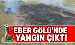 Eber Gölü'nde dumanlar yükseldi