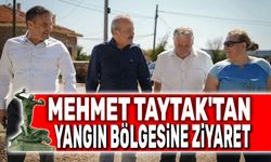 Mehmet Taytak, yangın bölgesini ziyaret etti