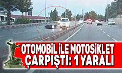 Otomobil ile motosiklet çarpıştı: 1 yaralı