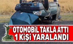 Afyon'da otomobil takla attı, 1 kişi yaralandı