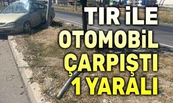 Afyon'da tır ile otomobil çarpıştı, 1 kişi yaralandı