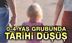 0-4 yaş grubunda tarihi düşüş