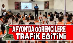 Afyon'da öğrencilere trafik eğitimi verildi