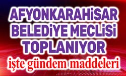 Afyonkarahisar Belediye Meclisi 1 Aralık'ta toplanıyor