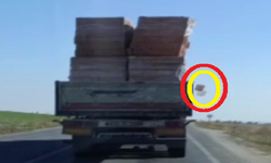 Tuğla yüklü tır tehlike saçtı!..