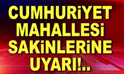 Afyonkarahisar Belediyesi’nden Cumhuriyet Mahallesine uyarı