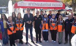 Afyon Kent Meydanında deprem tatbikatı yapıldı