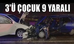 Kafa kafaya çarpıştılar, 9 yaralı var