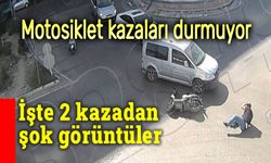 Motisklet kazaları durmuyor: İşte şok görüntüler