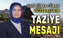 Vali Yiğitbaşı'nın taziye mesajı