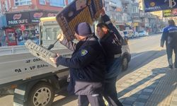 Afyon'da Zabıta'nın kaldırım işgali denetimleri
