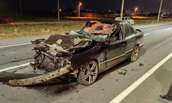 Trafik kazası, sürücü ağır yaralandı