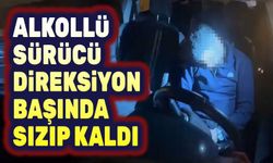 Alkollü sürücü, direksiyon başında sızıp kaldı!..