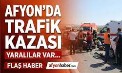 Afyon'da trafik kazası, yaralılar var