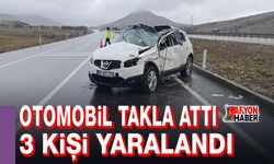 Otomobil takla attı, 3 kişi yaralandı