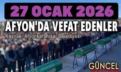 27 Ocak Afyon'da vefat edenler