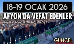 18-19 Ocak Afyon vefat duyuruları