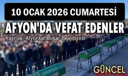 10 Ocak Afyon'da bugün vefat edenler