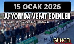 15 Ocak Afyon'da vefat edenler
