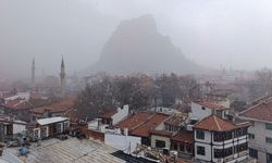 Afyon'a kar yağışı kısa sürdü