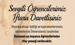 Afyon'da üniversite öğrencilerine ücretsiz iftar yemeği