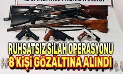 Afyon'da ruhsatsız silah operasyonu, 8 kişi gözaltına alındı