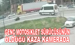 Genç motosiklet sürücüsünün öldüğü kaza güvenlik kamerasında