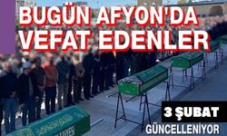 3 Şubat 2026 Afyon vefat duyuruları