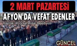 2 Mart 2026 Afyon vefat duyuruları