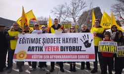Afyon'da Eğitim Sen ve Eğitim İş, Zafer Meydanında