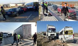 5 araç birbirine girdi: 12 yaralı var