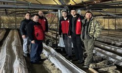 Afyon'da kiraz bahçelerinde dona karşı nöbet tuttular!..