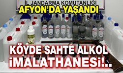 Köyde sahte alkol imalathanesi kurmuşlar!..