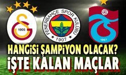 Hangisi şampiyon olacak? İşte kalan maçlar!..