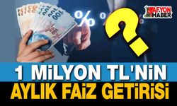 1 Milyon TL'nin aylık faiz getirisi ne oldu!..