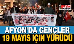 Afyon'da gençler 19 Mayıs için yürüdü