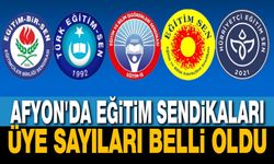 Afyon'daki eğitim sendikalarının üye sayıları netleşti