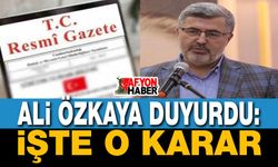 Resmi Gazete'de Afyon'u ilgilendiren karar!..