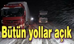 Bütün yollar açıldı, trafik normale döndü