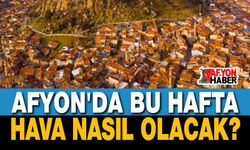 Bu hafta Afyon'da hava nasıl olacak?..