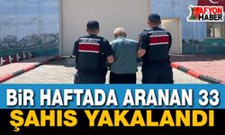 1 Haftada 33 Aranan Şahıs Yakalandı!