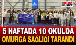 5 Haftada 10 Okulda Omurga Sağlığı Tarandı