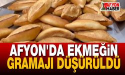 Afyon'da ekmeğin gramajı düşürüldü