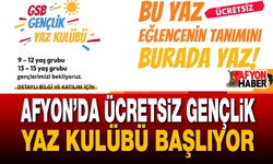 Afyon’da Ücretsiz Gençlik Yaz Kulübü Başlıyor