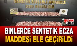 Binlerce Sentetik Ecza Maddesi Ele Geçirildi
